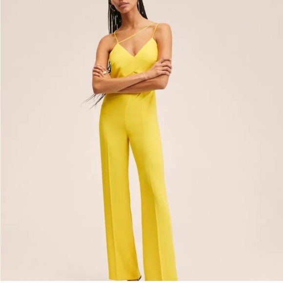 NWT Mango Yellow Jumpsuit - Picture 3 of 7